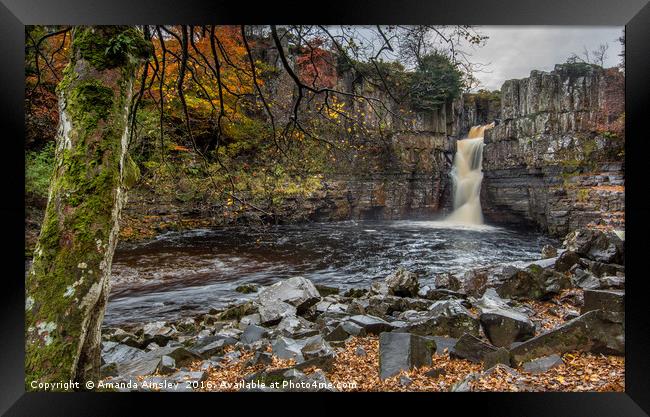 High Force in Teesdale Framed Print by AMANDA AINSLEY
