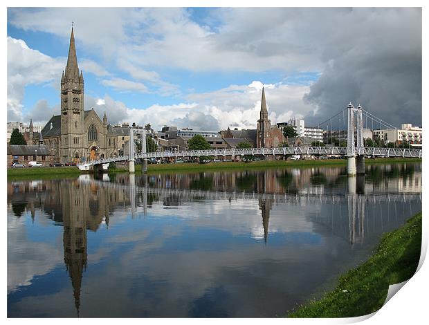 Inverness Reflections Print by Jacqi Elmslie