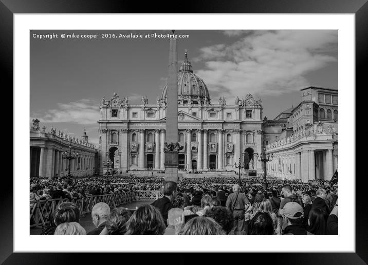 stPeter's Basilica Rome Framed Mounted Print by mike cooper
