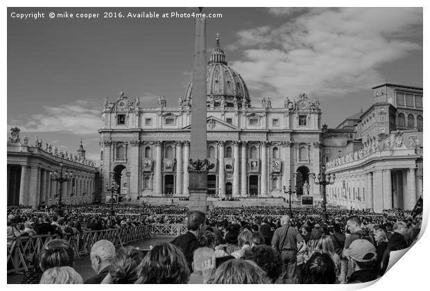 stPeter's Basilica Rome Print by mike cooper