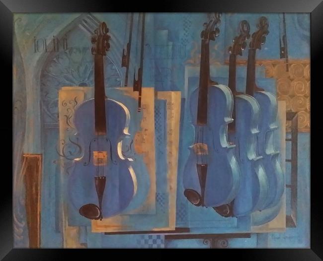 Violins Framed Print by Marianne Mhitaryan