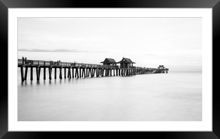 Naples Pier Sunset 2 Framed Mounted Print by Gareth Burge Photography