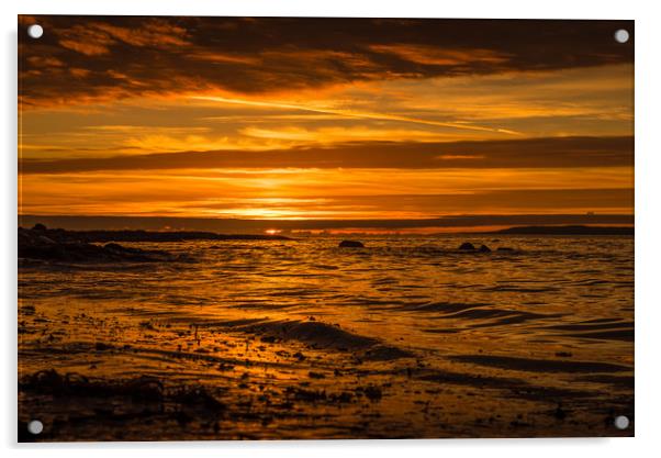 Orange Surf Acrylic by Gareth Burge Photography