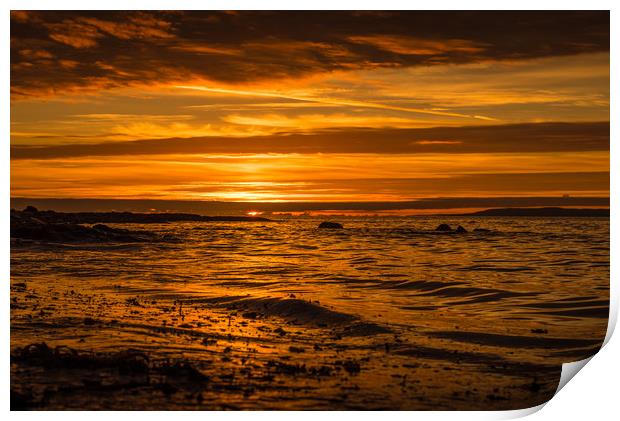 Orange Surf Print by Gareth Burge Photography