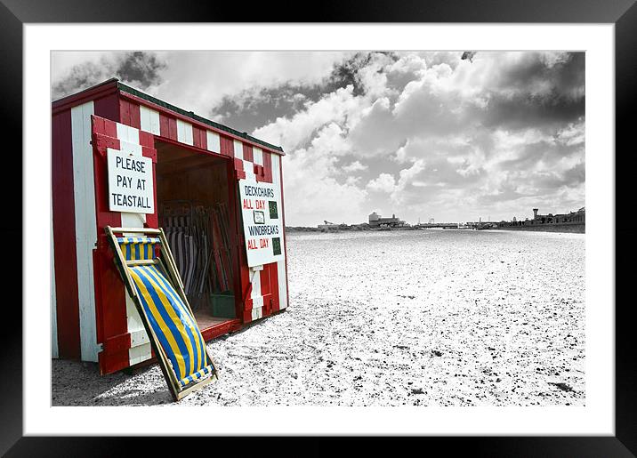 Great Yarmouth Stripes Framed Mounted Print by Stephen Mole