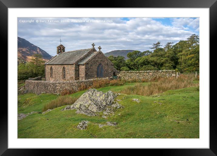 St James Church Buttermere Framed Mounted Print by Gary Kenyon