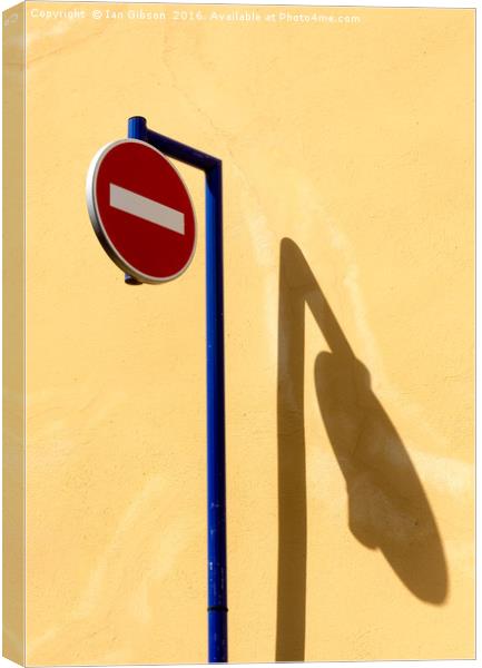 Provencal No Entry Canvas Print by Ian Gibson
