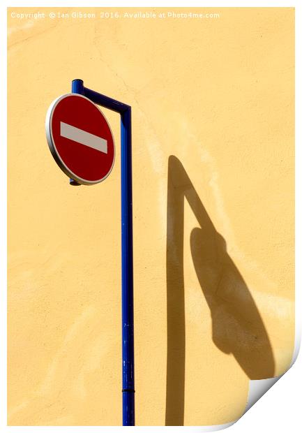 Provencal No Entry Print by Ian Gibson