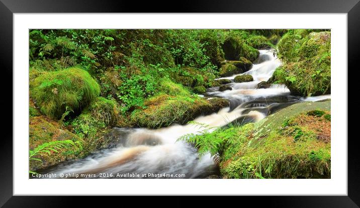    Wyming Brook                                 Framed Mounted Print by philip myers