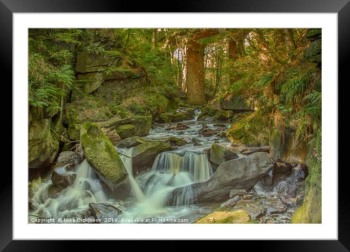 Fairies Table, Healey Dell Nature reserve Framed Mounted Print by Mike Dickinson