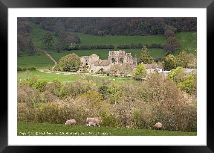 Llanthony Priory Vale of Ewyas Black Mountains  Framed Mounted Print by Nick Jenkins