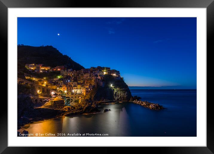 Sunrise in Manarola, Italy Framed Mounted Print by Ian Collins