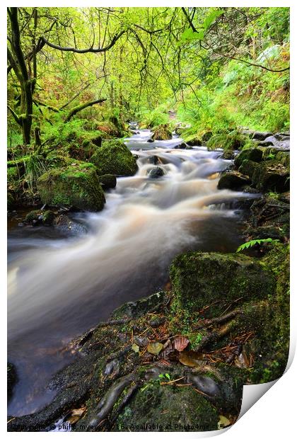          White waters of Wyming Brook              Print by philip myers