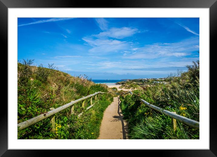 Pathway to Godrevy Framed Mounted Print by David Wilkins