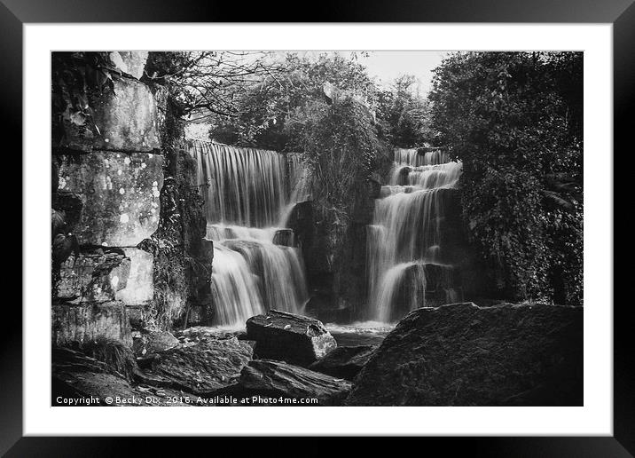 Flowing Water. Framed Mounted Print by Becky Dix