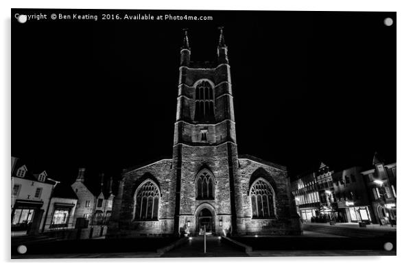 St John's, Peterborough Acrylic by Ben Keating