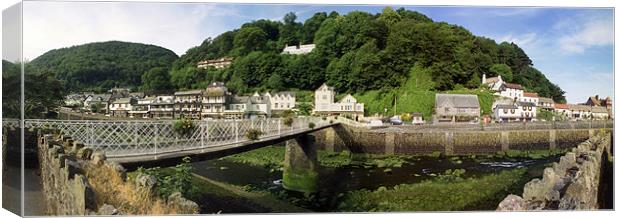 Lynmouth Panoramic Canvas Print by graham young