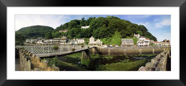 Lynmouth Panoramic Framed Mounted Print by graham young
