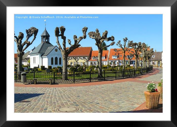 Ancient Fishing Village in the City of Schleswig Framed Mounted Print by Gisela Scheffbuch