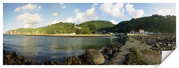 Lynmouth and Foreland Point, Panoramic Print by graham young