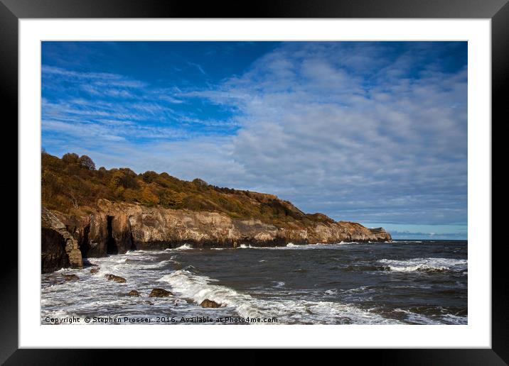 Dramatic cliffs Framed Mounted Print by Stephen Prosser
