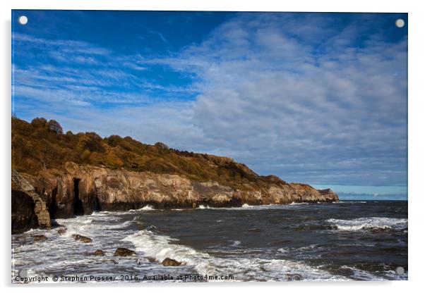 Dramatic cliffs Acrylic by Stephen Prosser