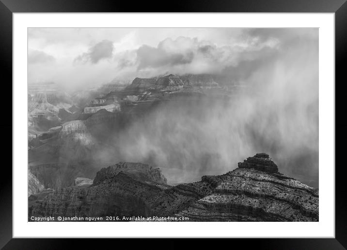 Open The Fog Curtain BW Framed Mounted Print by jonathan nguyen