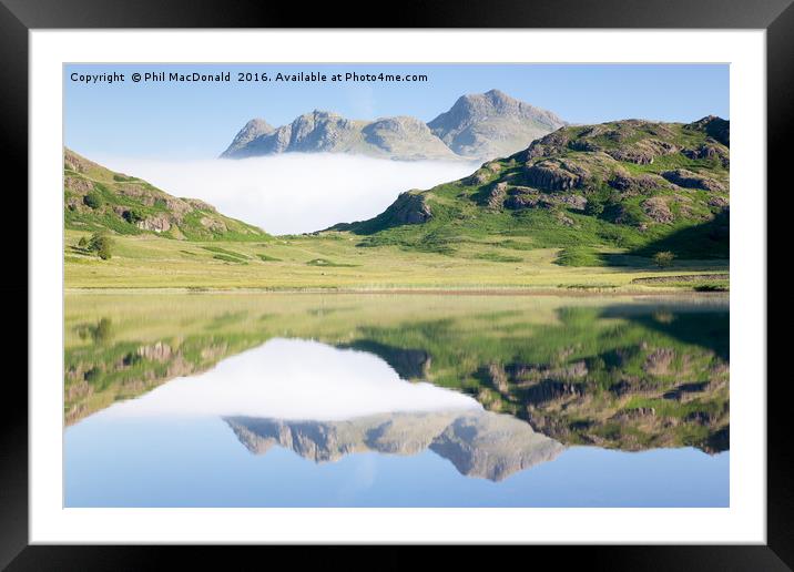 Mirror Image, Blea Tarn Cloud Inversion Framed Mounted Print by Phil MacDonald