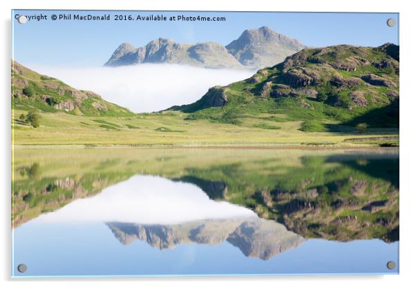 Mirror Image, Blea Tarn Cloud Inversion Acrylic by Phil MacDonald
