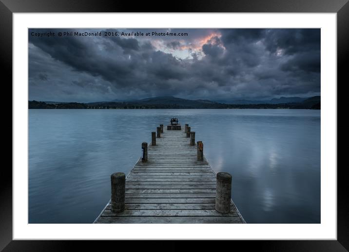 Hope Beyond the Storm, Windermere Jetty Framed Mounted Print by Phil MacDonald