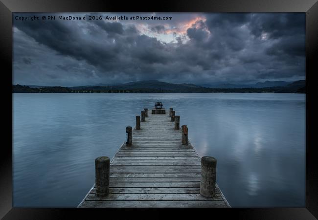 Hope Beyond the Storm, Windermere Jetty Framed Print by Phil MacDonald