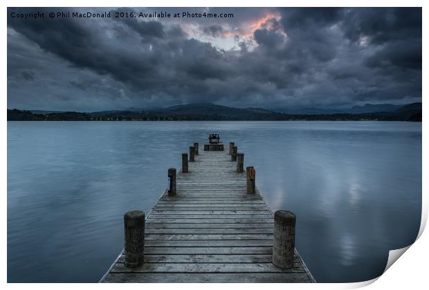 Hope Beyond the Storm, Windermere Jetty Print by Phil MacDonald