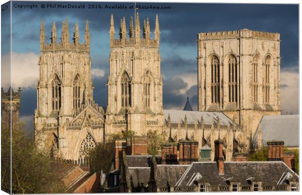 York Minster from the City Walls Canvas Print by Phil MacDonald