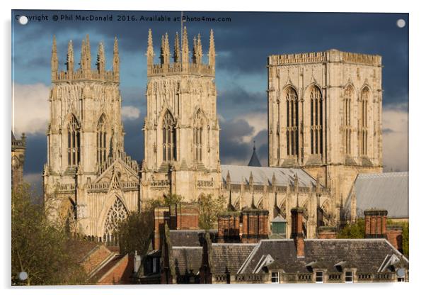 York Minster from the City Walls Acrylic by Phil MacDonald