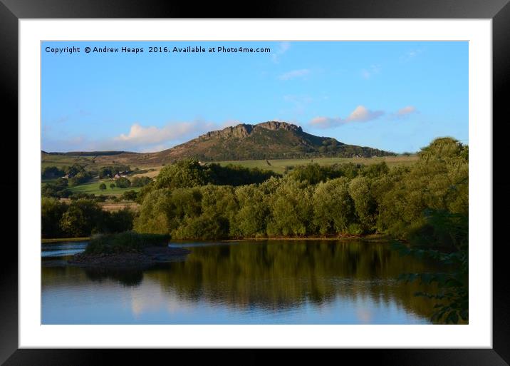 The Roaches in the Peak district above Titterswort Framed Mounted Print by Andrew Heaps