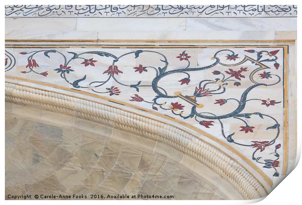 Taj Mahal Marble & Inlay Print by Carole-Anne Fooks