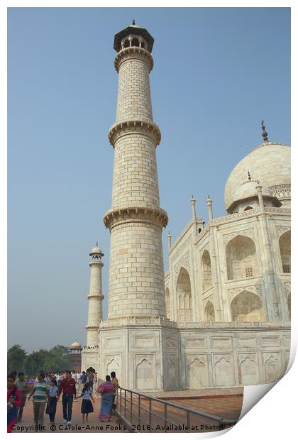 The Taj Mahal, Agra Print by Carole-Anne Fooks