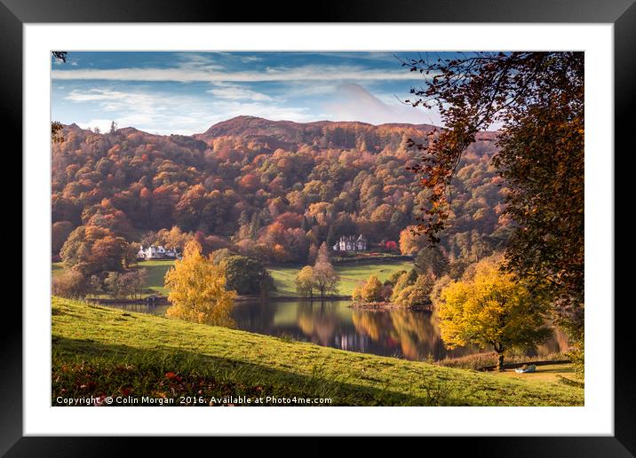 Grasmere Autumn Colours Framed Mounted Print by Colin Morgan