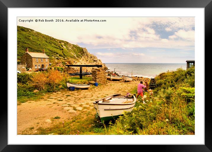 Cornish Cove Framed Mounted Print by Rob Booth