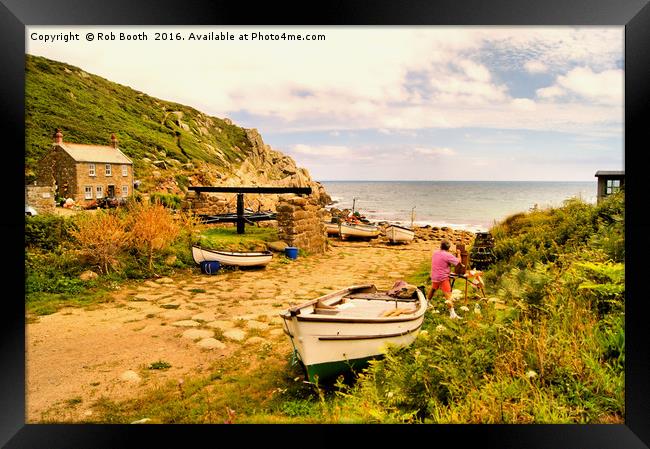 Cornish Cove Framed Print by Rob Booth