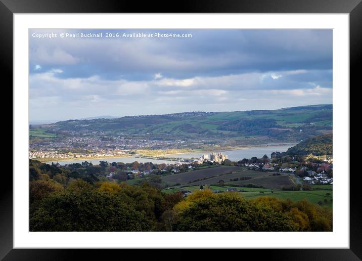 Conwy Castle in Autumn Framed Mounted Print by Pearl Bucknall