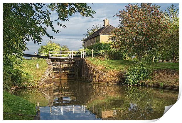 Semington Lock and House More Detail Print by Dave Windsor