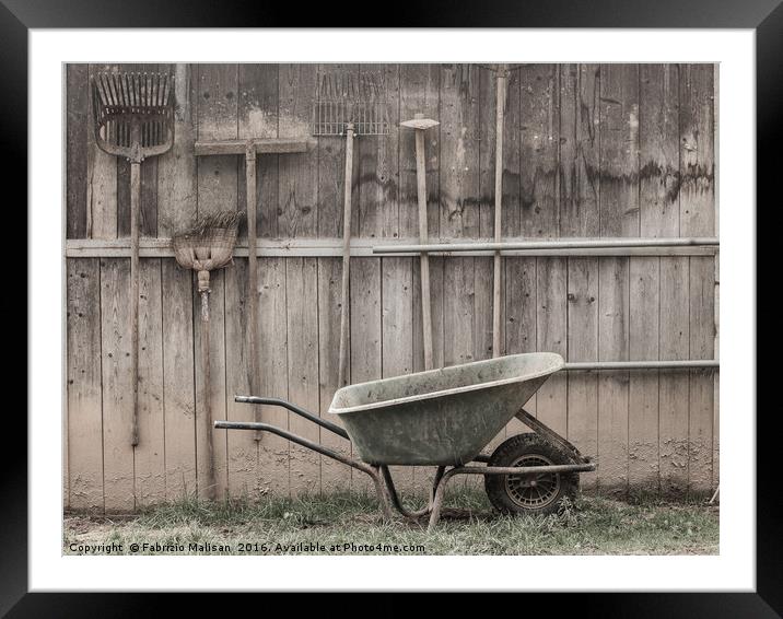 Country Ranch Tools Framed Mounted Print by Fabrizio Malisan
