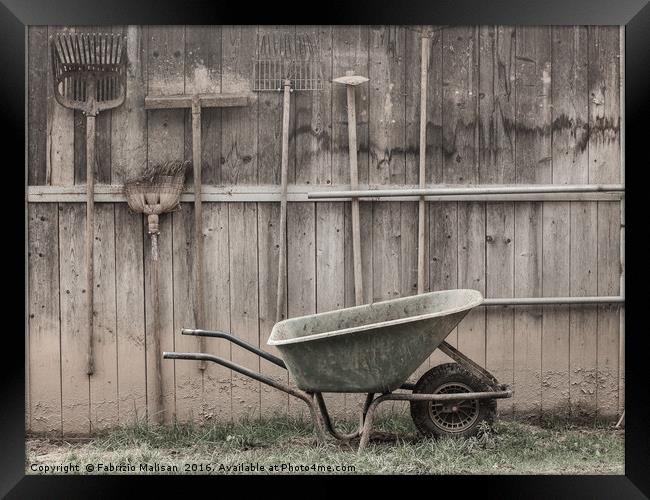 Country Ranch Tools Framed Print by Fabrizio Malisan