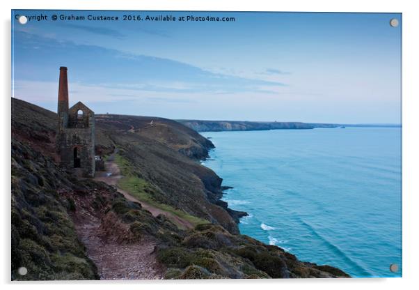 Cornwall Coastline Acrylic by Graham Custance