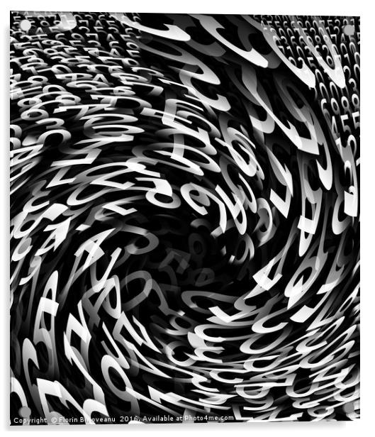 Orientation Twirl Detail Acrylic by Florin Birjoveanu