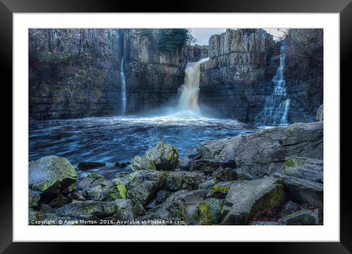 High Force Waterfalls Framed Mounted Print by Angie Morton