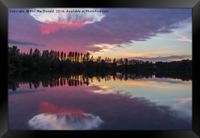 Pool Ponds Sunset Framed Print by Phil MacDonald