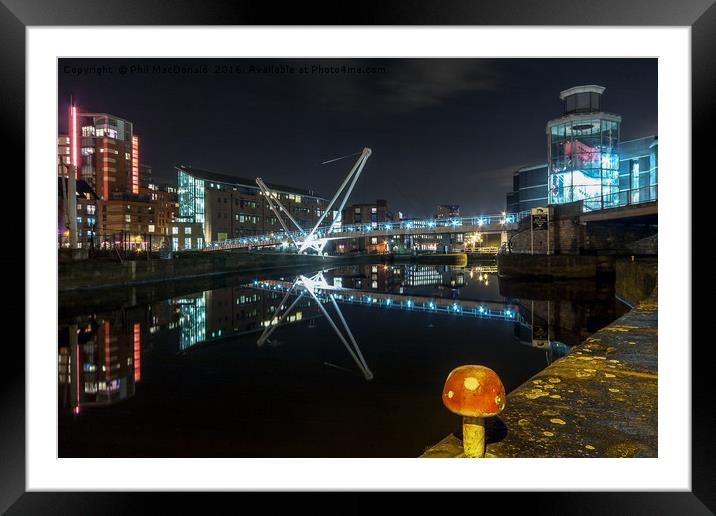 After Hours, Leeds Dock Reflections Framed Mounted Print by Phil MacDonald