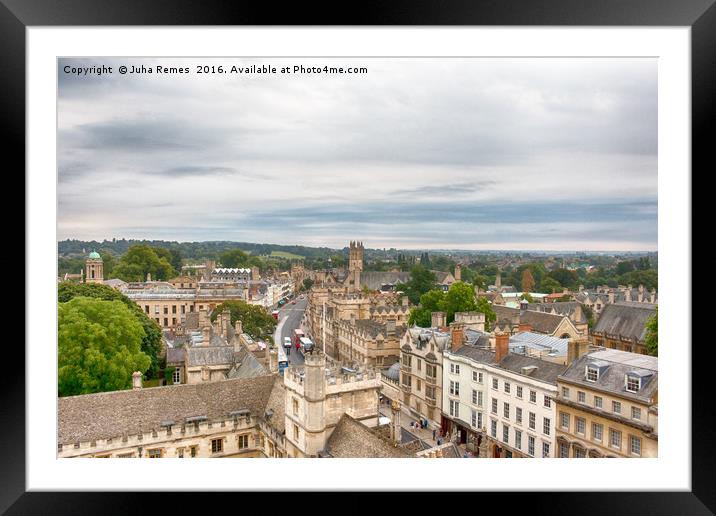 Oxford Cityscape Framed Mounted Print by Juha Remes